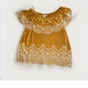 Fever Mustard Yellow Off-Shoulder Blouse